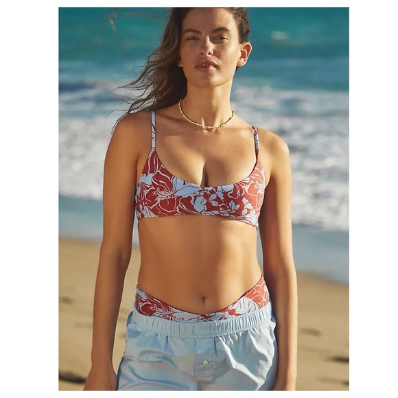 L*Space x Anthropologie | High Tide Bikini Top In Going Tropical | S - Picture 1 of 13